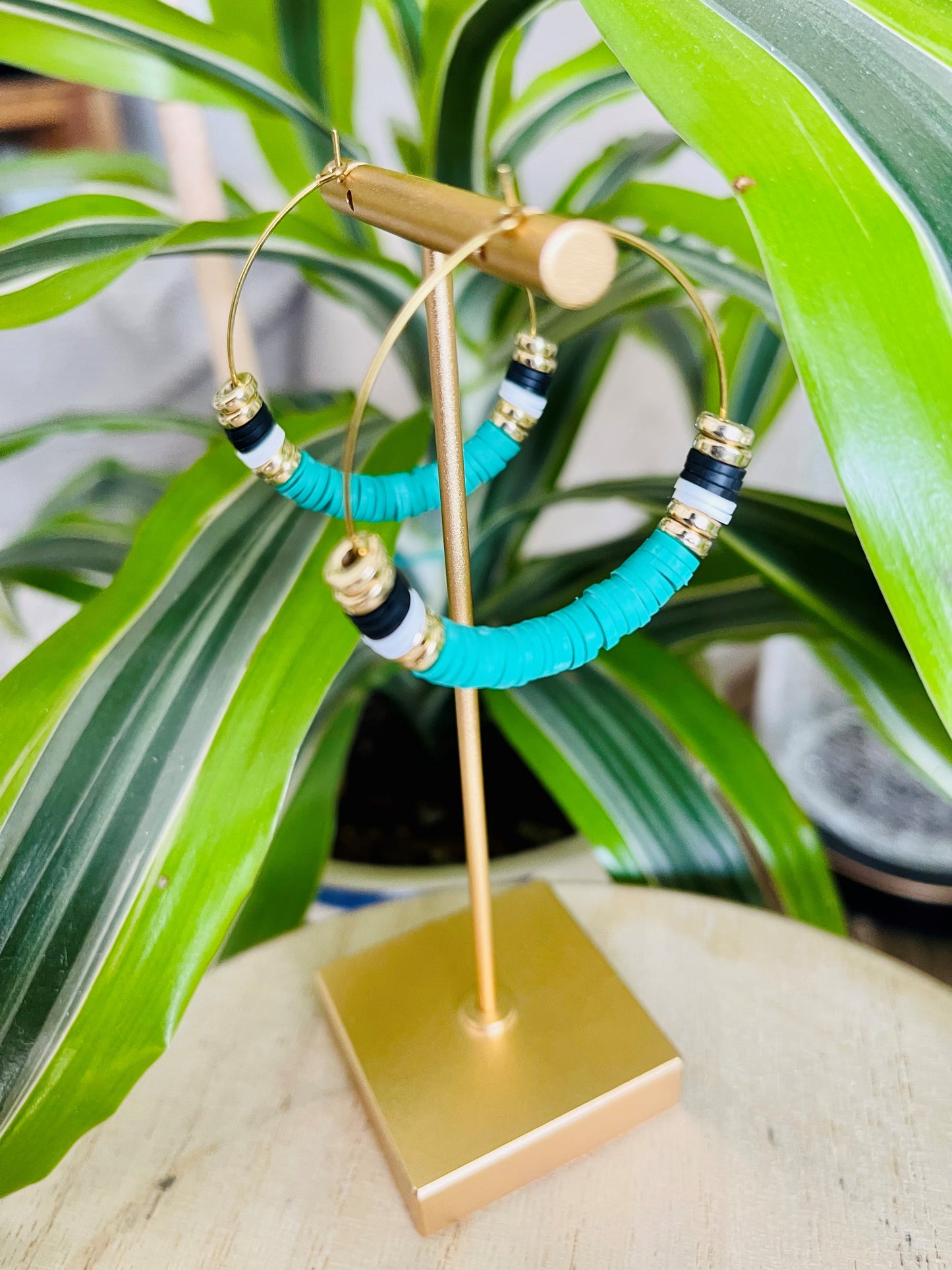 Turquoise Hoop