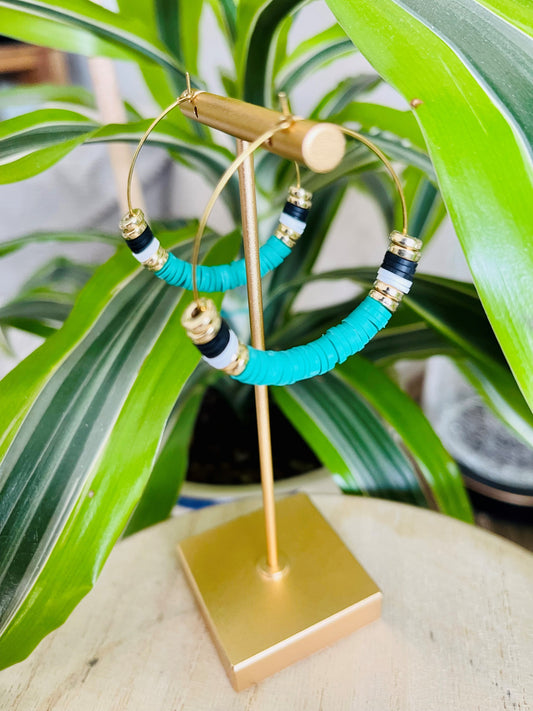 Turquoise Hoop